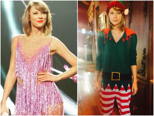 The amazing Taylor Swift has been known to not care at all. The singer put on an elf costume without any makeup for this pic on her Instagram page.