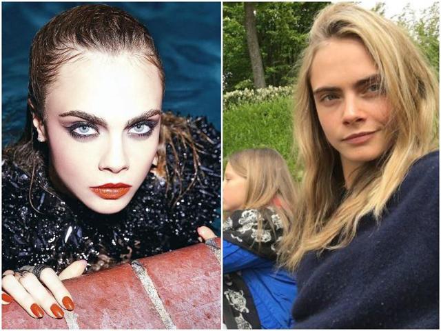 Supermodel, and now a Hollywood actor, Cara Delevigne treats her fans with makeup-free photos quite often.