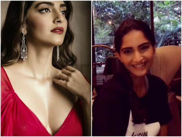 India’s own fashion queen Sonam Kapoor looks like a sweet, pretty girl next door when she is not in her usual glamourous avatar.
