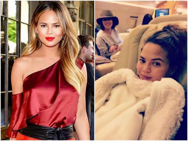 New-new mommy, Chrissy Teigen looks so cute!