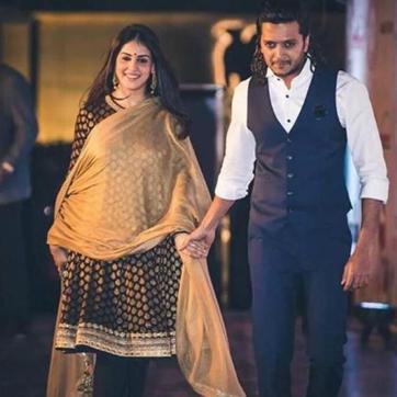 Genelia and Riteish celebrated their fourth anniversary in February. (HT Photo)