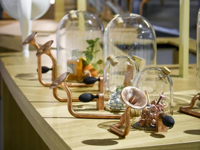 The buffet of the five senses: A workshop that teaches visitors the art of tasting wine through the five senses. (AFP)