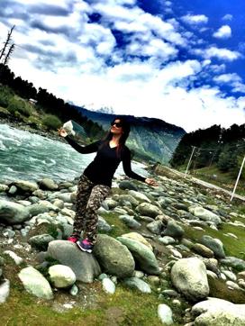 Actor Adaa Khan in Kashmir.