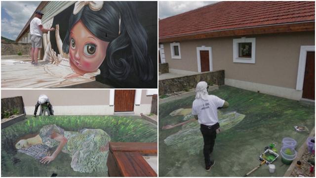 <p>The streets of Bulgaria are taking on a life of their own at this street art festival in Mogilovo, around 200 kilometres east of capital, Sofia.This group of artists from around the globe is busy sketching, rubbing and painting colorful chalk on various pavements and walls.They've spent several days creating these mind-bending images of dolphins, dolls, sleeping beauties and surreal 3D images.Their works will remain untouched for months so several visitors can enjoy them.It's thought to be the first 3D street art festival ever to be held in Bulgaria.</p>