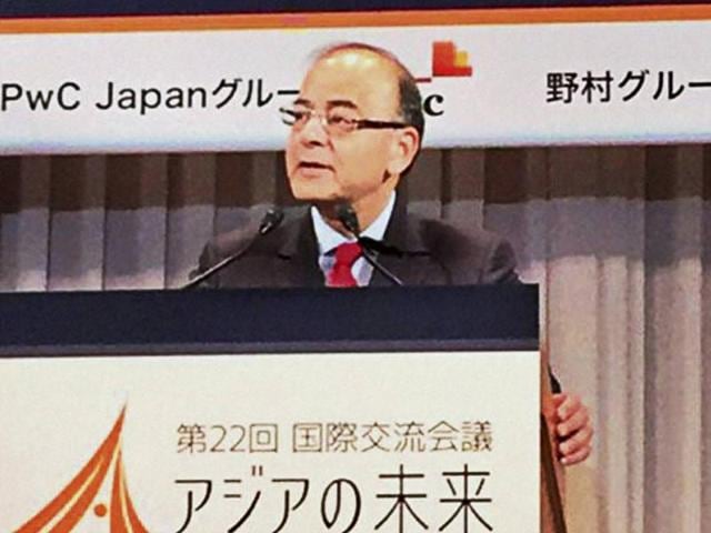 Finance minister Arun Jaitley addresses the conference on 'The Future of Asia' in Tokyo. (PTI Photo) Finance minister Arun Jaitley addresses the conference on 'The Future of Asia' in Tokyo. (PTI Photo)