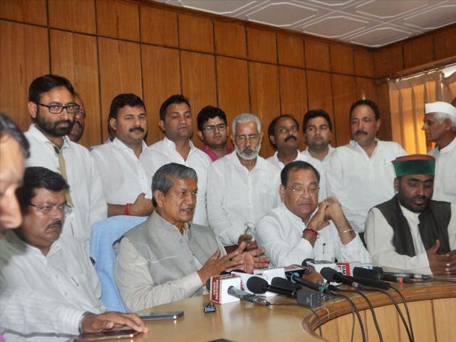 Uttarakhand CM Harish Rawat addresses a press conference in Dehradun on Tuesday. (PTI) Uttarakhand CM Harish Rawat addresses a press conference in Dehradun on Tuesday. (PTI)