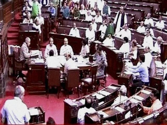 The Rajya Sabha in New Delhi.(PTI Photo)