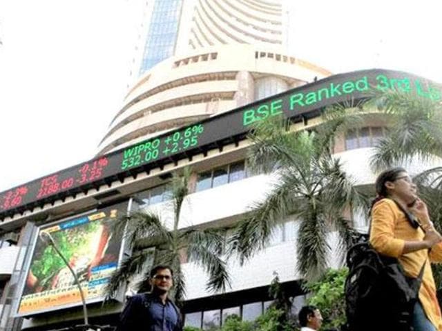 File photo of Bombay stock exchange building. File photo of Bombay stock exchange building.