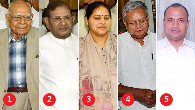 (L-R) Ram Jethmalani, Sharad Yadav, Misa Bharti, Gopal Narayan Singh and Ramchandra Prasad Singh. (L-R) Ram Jethmalani, Sharad Yadav, Misa Bharti, Gopal Narayan Singh and Ramchandra Prasad Singh.