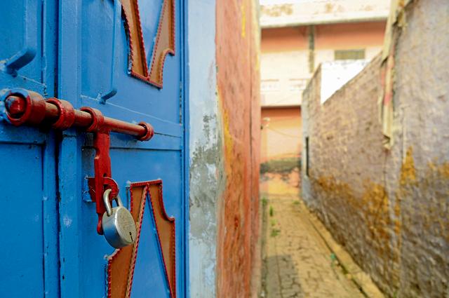 Mohammad Ikhlaq's locked house in Bisada. Ikhlaq was lynched after rumours over allegations of cow slaughter. Mohammad Ikhlaq's locked house in Bisada. Ikhlaq was lynched after rumours over allegations of cow slaughter.