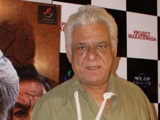 Mumbai: Actor Om Puri during the poster launch of film Project Marathwada in Mumbai on May 20, 2016. (Photo: IANS)(IANS)