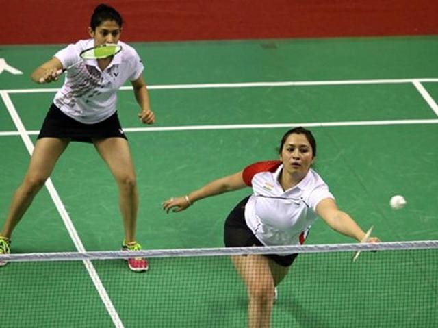 Shuttler Jwala Gutta along with her doubles partner Ashwini Ponnappa in acton. (PTI Photo) Shuttler Jwala Gutta along with her doubles partner Ashwini Ponnappa in acton. (PTI Photo)