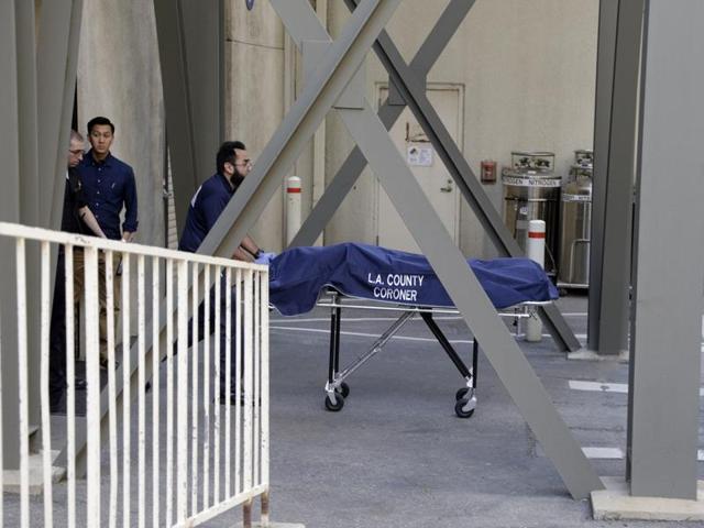 Los Angeles County Department of Medical Examiner-Coroner officials remove a body at the scene of a fatal shooting at the University of California, Los Angeles, Wednesday, June 1, 2016, in Los Angeles. (AP) Los Angeles County Department of Medical Examiner-Coroner officials remove a body at the scene of a fatal shooting at the University of California, Los Angeles, Wednesday, June 1, 2016, in Los Angeles. (AP)
