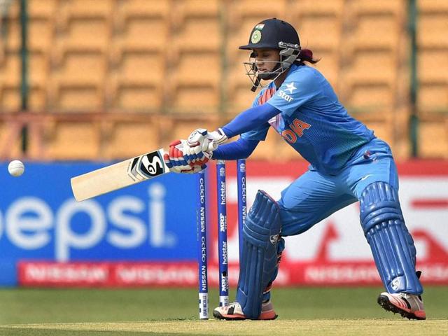India's Mithali Raj plays a shot during the ICC Women's World T20 match against Bangladesh. (PTI Photo)