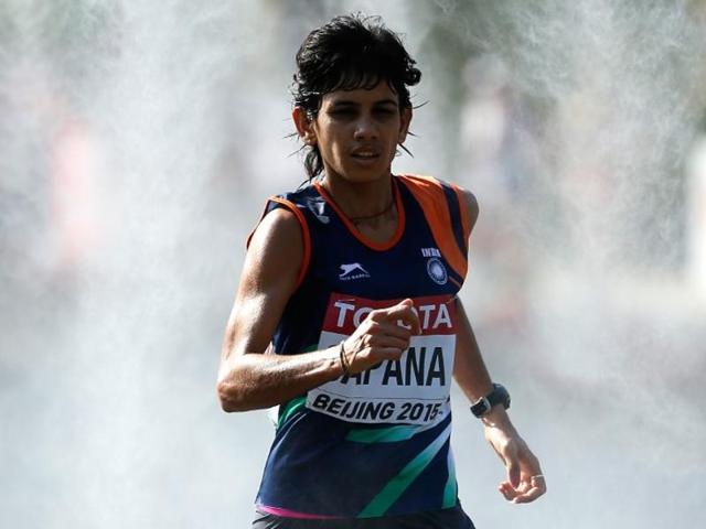 Sapna Punia had withdrawn herself from the preparatory camp that is being held in Poland after her personal coach and husband Anil Punia was not allowed to accompany her.(Getty)