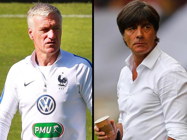 Combination image of France coach Didier Deschamps and his German counterpart Joachim Loew. (Agencies) Combination image of France coach Didier Deschamps and his German counterpart Joachim Loew. (Agencies)