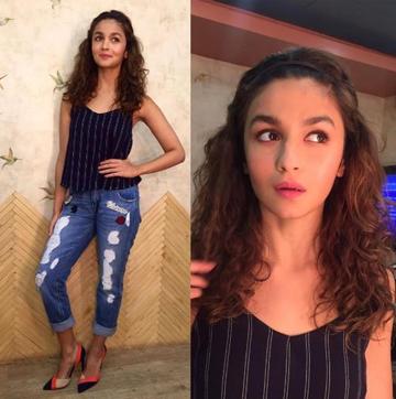 Keep your hair loose and a little quirk each time to get that edgy look. (Instagram/Alia Bhatt)