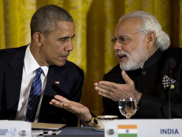 File photo of Prime Minister Narendra Modi with US President Barack Obama.(AP File Photo)