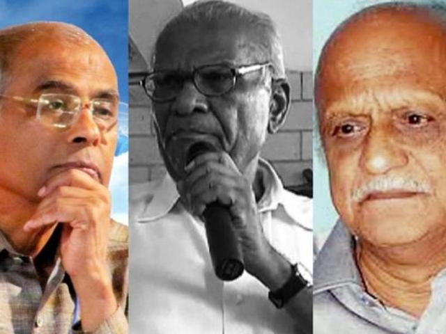 Combination photo of Narendra Dhabolkar, Govind Pansare and MM Kalburgi. (Picture courtesy: Pen International) Combination photo of Narendra Dhabolkar, Govind Pansare and MM Kalburgi. (Picture courtesy: Pen International)
