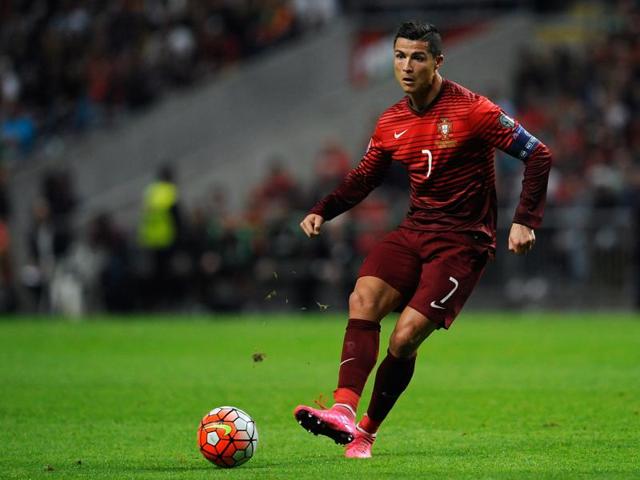 Portugal’s Cristiano Ronaldo passes the ball during the Euro 2016 qualifying group I football match between Portugal and Denmark at the Municipal Stadium in Braga, Portugal. (AP File Photo) Portugal’s Cristiano Ronaldo passes the ball during the Euro 2016 qualifying group I football match between Portugal and Denmark at the Municipal Stadium in Braga, Portugal. (AP File Photo)