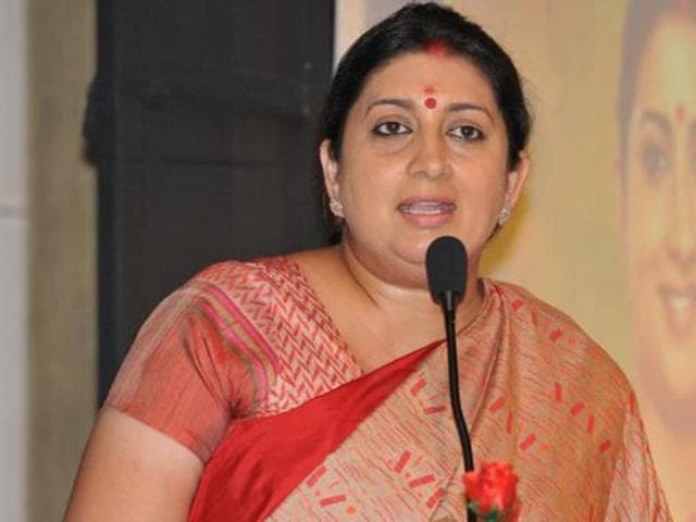 The HRD ministry has roped in experts from leading global Universities like Cambridge, MIT, Pennsylvania to help design and ’internationalise’ syllabi of higher education institutions in the country, Union minister Smriti Irani said.(Pardeep Pandit/ HT Photo)