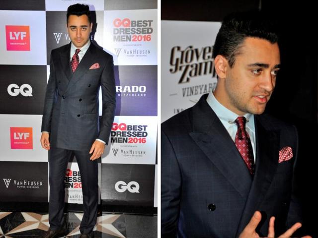 What are the best dressed men of Bollywood wearing? Imran Khan has the perfect, polished answer at GQ awards in Mumbai.