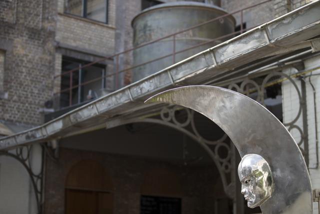 A sculpture of a face in a half moon made of metal stands at the entrance of the Halve Maan Brewery in Bruges, Belgium on Thursday, May 26, 2016. (AP) A sculpture of a face in a half moon made of metal stands at the entrance of the Halve Maan Brewery in Bruges, Belgium on Thursday, May 26, 2016. (AP)