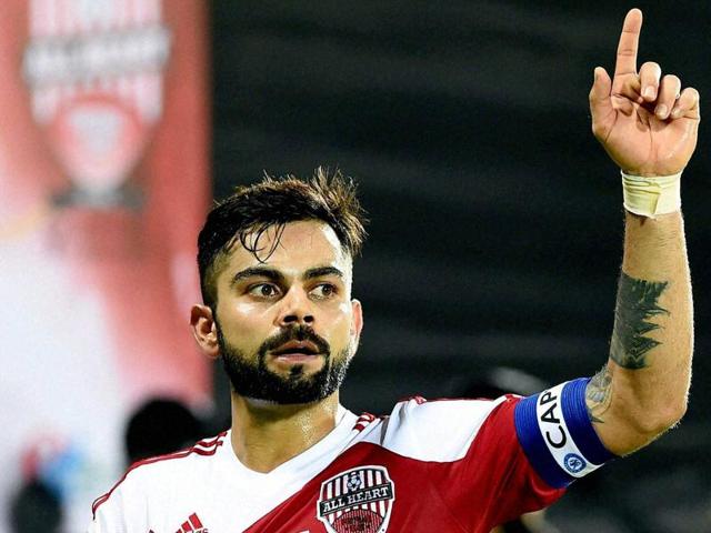 Virat Kohli during a charity football match in Mumbai on Saturday. (PTI Photo) Virat Kohli during a charity football match in Mumbai on Saturday. (PTI Photo)