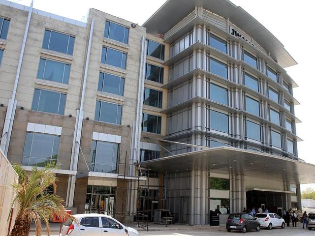 The hotel is leased to Marriott International, a global chain, and is run by Marriott Hotels India Private Limited.(HT File Photo) The hotel is leased to Marriott International, a global chain, and is run by Marriott Hotels India Private Limited.(HT File Photo)