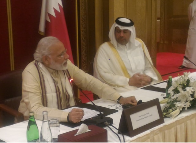 PM Narendra Modi identified agro-processing, railways and solar energy as very promising areas for Qatari investment.(@MEAIndia)