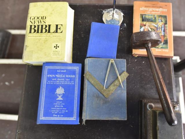 Some of the books at the organisation’s Mumbai headquarters (Kunal Patil/htphoto) 