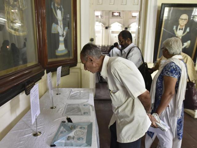 It was precisely to clear up misconceptions that senior Masons took the visitors through the halls and exhibits on Sunday, with guided tours every hour and a viewing hall where messages from Masons from around the world played on a loop (Kunal Patil/htphoto) 