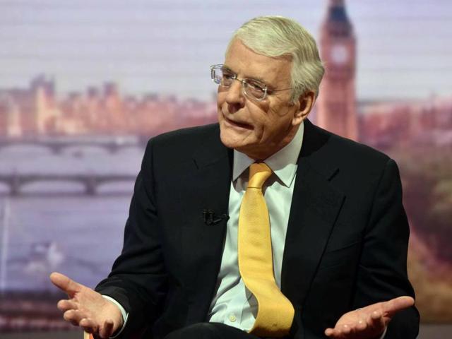 Former prime minister John Major is seen speaking on the BBC's Andrew Marr Show.(Reuters)