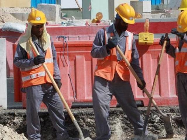 Almost 60% cent of Qatar’s 2.4 million population live in what the government calls “labour camps”, figures from an April 2015 census showed on Monday, highlighting the issue of the emirate’s huge migrant workforce. (AFP Photo) Almost 60% cent of Qatar’s 2.4 million population live in what the government calls “labour camps”, figures from an April 2015 census showed on Monday, highlighting the issue of the emirate’s huge migrant workforce. (AFP Photo)