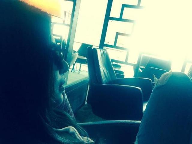 Priyanka Chopra ‘in transit’, waiting at an airport. (Instagram)