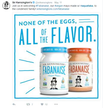 A popular mayonnaise brand introduced a new product in the market, called Fabannaise, which is mayonnaise that uses aquafaba as the main ingredient in place of eggs. (twitter.com/Sir Kensington’s) A popular mayonnaise brand introduced a new product in the market, called Fabannaise, which is mayonnaise that uses aquafaba as the main ingredient in place of eggs. (twitter.com/Sir Kensington’s)
