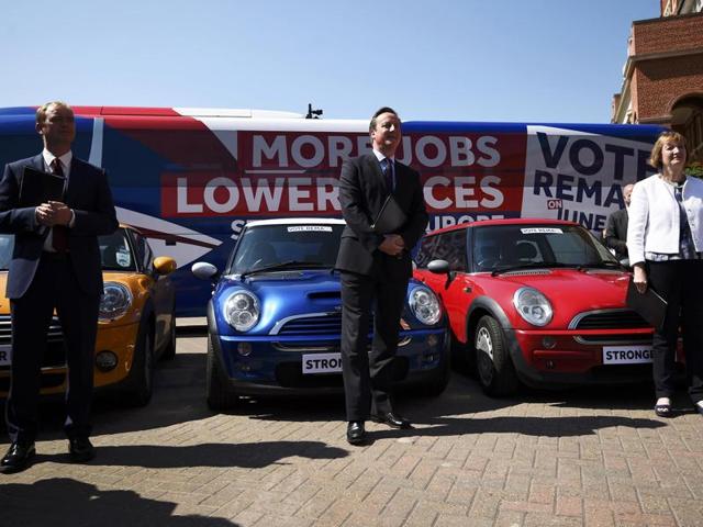 Britain's Prime Minister David Cameron speaks during at Remain in the EU campaign event in London on Monday. (Reuters) Britain's Prime Minister David Cameron speaks during at Remain in the EU campaign event in London on Monday. (Reuters)