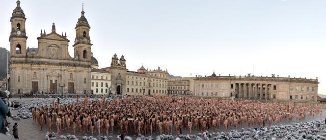 This was the latest event staged by Tunick, who has done nude photo shoots in cities around the globe (AFP)