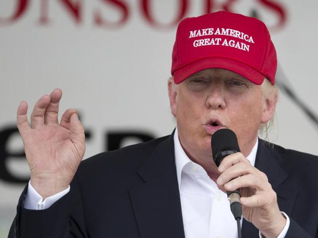 File photo of Republican presidential hopeful Donald Trump as he speaks to supporters and bikers at a Rolling Thunder rally at the National Mall. (AP) File photo of Republican presidential hopeful Donald Trump as he speaks to supporters and bikers at a Rolling Thunder rally at the National Mall. (AP)