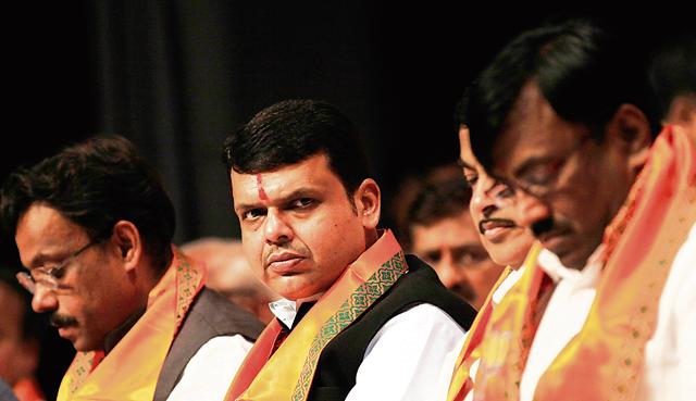 BJP president Amit Shah being felicitated at a rally in Pune on Sunday.