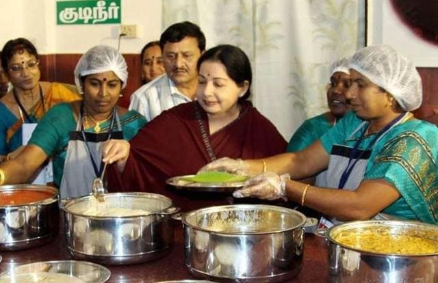 The Andhra Pradesh government on Saturday launched the Anna NTR Canteen, a populist scheme aimed at providing subsidised meal to daily wage workers, small-time employees and poor people in the state, following the roaring success of Amma Unavagam (mother restaurant) scheme of Tamil Nadu. (Hindustan Times) The Andhra Pradesh government on Saturday launched the Anna NTR Canteen, a populist scheme aimed at providing subsidised meal to daily wage workers, small-time employees and poor people in the state, following the roaring success of Amma Unavagam (mother restaurant) scheme of Tamil Nadu. (Hindustan Times)