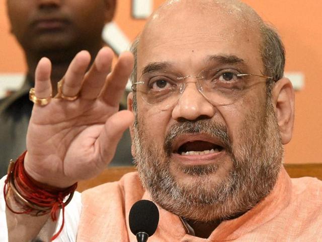 Bharatiya Janata Party (BJP) president Amit Shah at a press conference in Lucknow on June 7, 2016. (PTI) Bharatiya Janata Party (BJP) president Amit Shah at a press conference in Lucknow on June 7, 2016. (PTI)