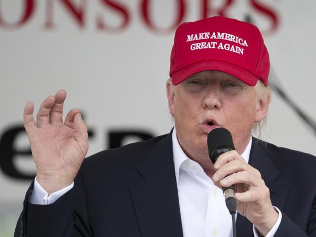 Republican presidential candidate Donald Trump speaks to supporters and bikers at a Rolling Thunder rally at the National Mall. (AP File Photo) Republican presidential candidate Donald Trump speaks to supporters and bikers at a Rolling Thunder rally at the National Mall. (AP File Photo)