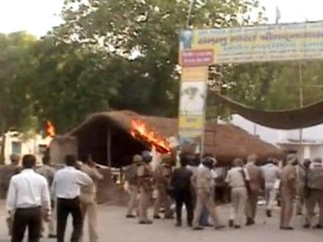 Twenty nine people, including a Superintendent of Police and an SHO, were been killed in violent clashes between police and encroachers that broke out in Bagh Park, Mathura on June 2. (AP File Photo) Twenty nine people, including a Superintendent of Police and an SHO, were been killed in violent clashes between police and encroachers that broke out in Bagh Park, Mathura on June 2. (AP File Photo)