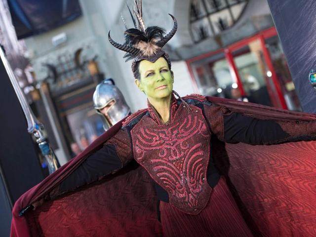 Actress Jamie Lee Curtis is dressed for the occasion at the premiere of Warcraft in Hollywood, California. (AFP) Actress Jamie Lee Curtis is dressed for the occasion at the premiere of Warcraft in Hollywood, California. (AFP)