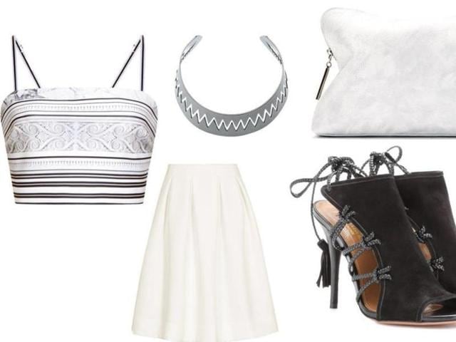 White skirt: Wondering how to pull off an all-white ensemble that’s girly and flirty? A well-made white skirt is all you need. (Pinterest)