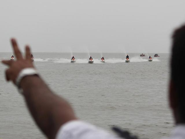 The fire brigade also mans Mumbai’s six beaches during the four months of the monsoon.  (Satyabrata Tripathy) 