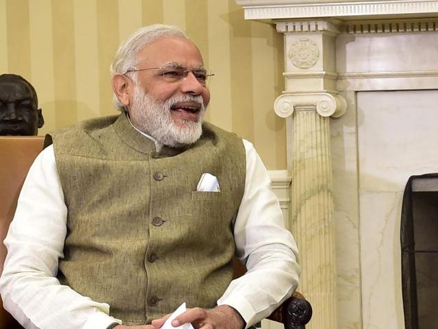 Washington : President Barack Obama and Indian Prime Minister India Narendra Modi shake hands in the Oval Office of the White House. (AP) Washington : President Barack Obama and Indian Prime Minister India Narendra Modi shake hands in the Oval Office of the White House. (AP)