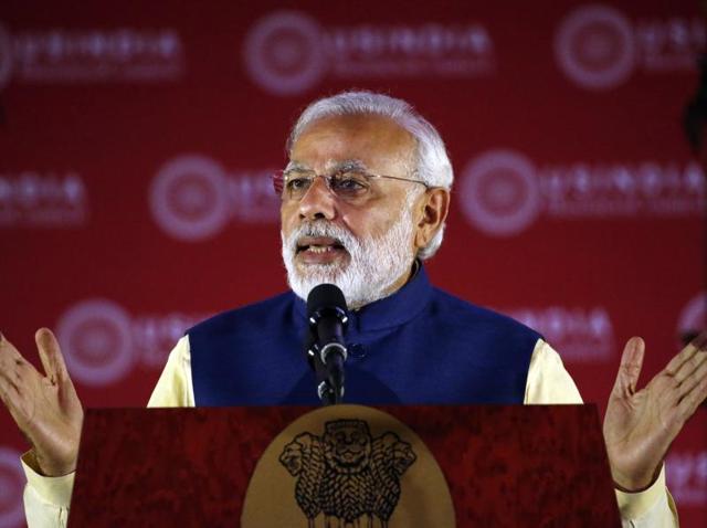 PM Narendra Modi addresses 40th AGM of US-India Business Council in Washington DC. (AP) PM Narendra Modi addresses 40th AGM of US-India Business Council in Washington DC. (AP)