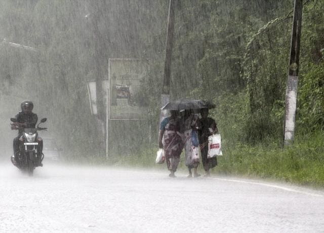 Dark clouds and monsoon rains intensify over many places in Thiruvananthapuram on June 07, 2016. (Vivek R Nair / Hindustan Times) Dark clouds and monsoon rains intensify over many places in Thiruvananthapuram on June 07, 2016. (Vivek R Nair / Hindustan Times)